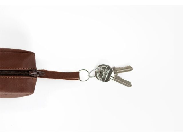 La Guêpe - Petite Maroquinerie - Porte-monnaie grain de café "Luxe" tout cuir marron - PM-035-01