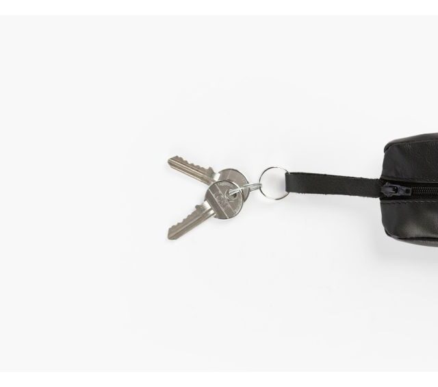 La Guêpe - Petite Maroquinerie - Porte-monnaie grain de café "Luxe" tout cuir noir - PM-035-01