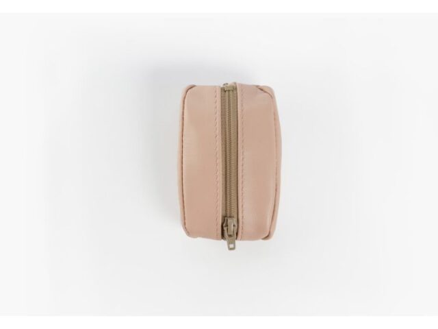 La Guêpe - Petite Maroquinerie - Porte-monnaie grain de café "Luxe" tout cuir rosa - PM-035-01