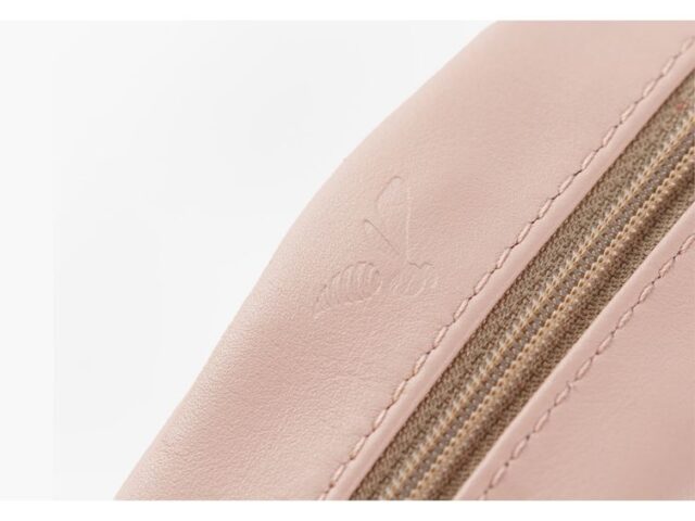 La Guêpe - Petite Maroquinerie - Porte-monnaie grain de café "Luxe" tout cuir rosa - PM-035-01