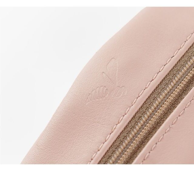 La Guêpe - Petite Maroquinerie - Porte-monnaie grain de café "Luxe" tout cuir rosa - PM-035-01