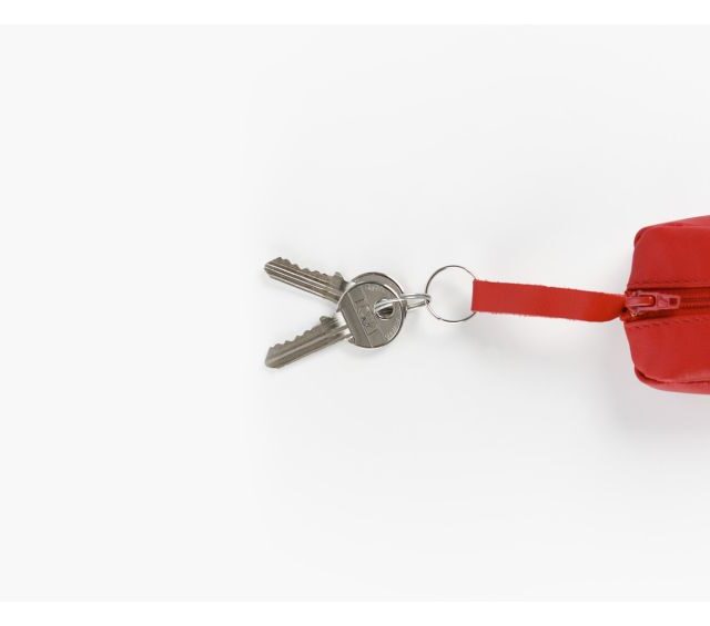 La Guêpe - Petite Maroquinerie - Porte-monnaie grain de café "Luxe" tout cuir rouge - PM-035-01