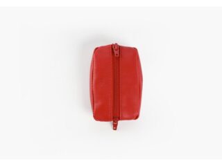 La Guêpe - Porte-monnaie grain de café Luxe tout cuir rouge  PM-035-01