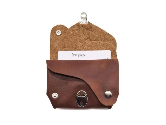 La Guêpe - Petite Maroquinerie - Porte-monnaie original en cuir gold - 414