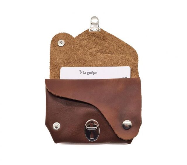 La Guêpe - Petite Maroquinerie - Porte-monnaie original en cuir gold - 414