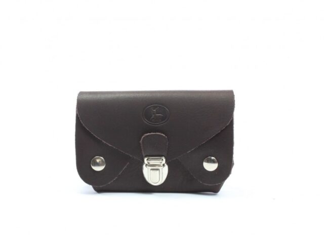 La Guêpe - Petite Maroquinerie - Porte-monnaie original en cuir marron - 414