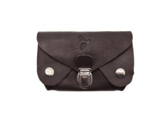 La Guêpe - Porte-monnaie original en cuir marron  414