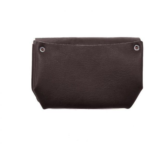 La Guêpe - Petite Maroquinerie - Porte-monnaie original en cuir marron - 414