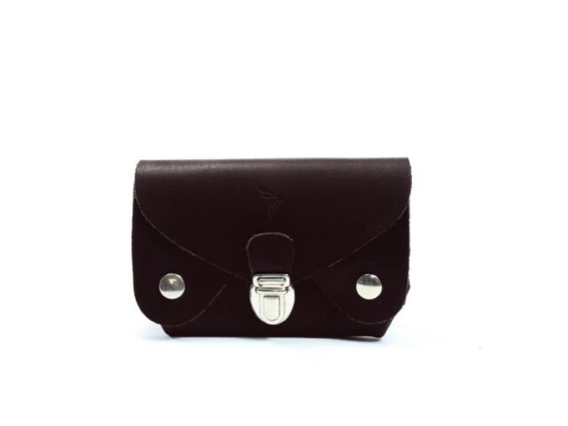 La Guêpe - Petite Maroquinerie - Porte-monnaie original en cuir marron - 414