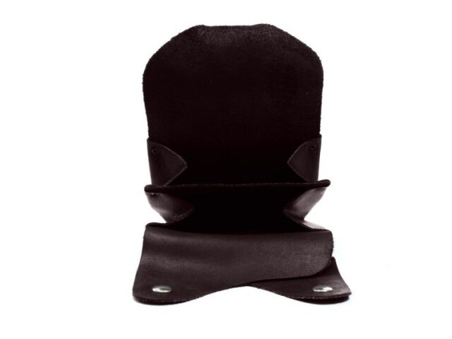 La Guêpe - Petite Maroquinerie - Porte-monnaie original en cuir marron - 414