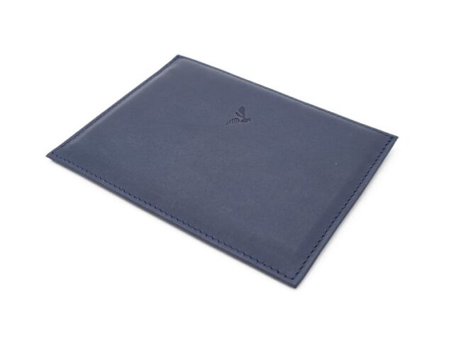 La Guêpe - Petite Maroquinerie - Porte papier auto compact "Luxe"  tout cuir bleu - PM-003-01