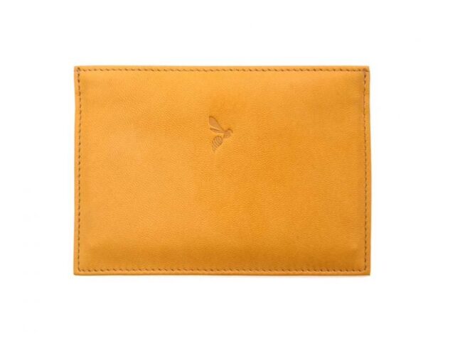 La Guêpe - Petite Maroquinerie - Porte papier auto compact "Luxe"  tout cuir gold - PM-003-01