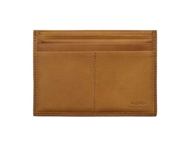 La Guêpe - Petite Maroquinerie - Porte papier auto compact "Luxe"  tout cuir gold - PM-003-01