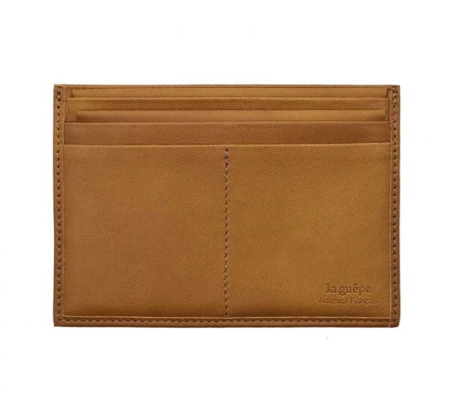 La Guêpe - Petite Maroquinerie - Porte papier auto compact "Luxe"  tout cuir gold - PM-003-01