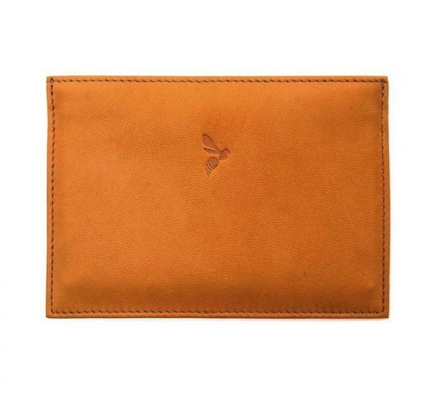 La Guêpe - Petite Maroquinerie - Porte papier auto compact "Luxe"  tout cuir gold - PM-003-01