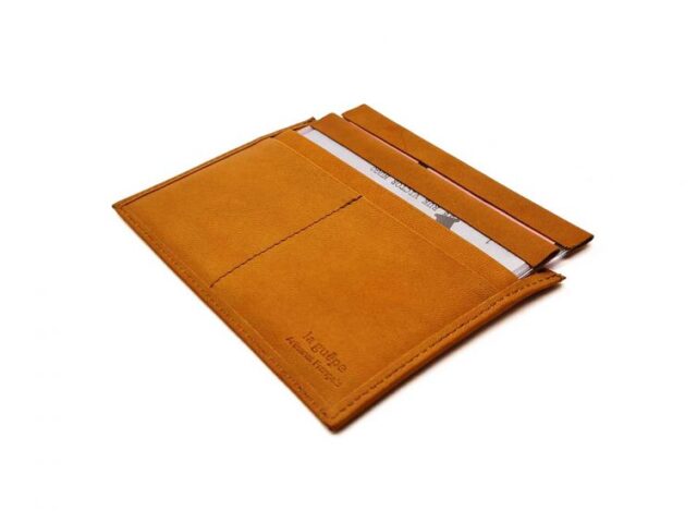 La Guêpe - Petite Maroquinerie - Porte papier auto compact "Luxe"  tout cuir gold - PM-003-01