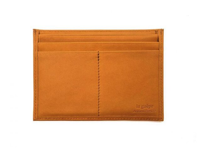 La Guêpe - Petite Maroquinerie - Porte papier auto compact "Luxe"  tout cuir gold - PM-003-01