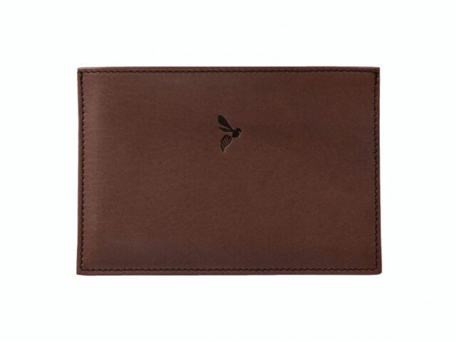 La Guêpe - Petite Maroquinerie - Porte papier auto compact "Luxe"  tout cuir marron - PM-003-01