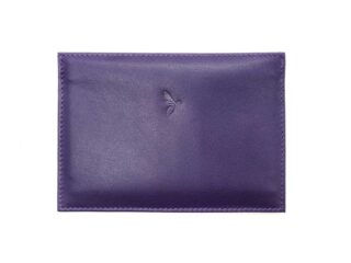 La Guêpe - Porte papier auto compact Luxe  tout cuir myrtille  PM-003-01