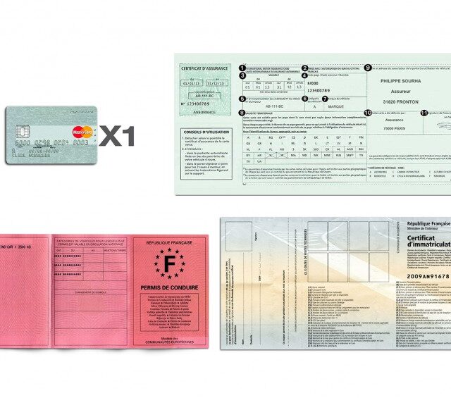 La Guêpe - Petite Maroquinerie - Porte-papier auto en cuir - noir - 248