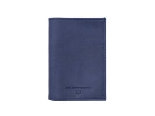 La Guêpe - Porte passeport en cuir bleu – B41