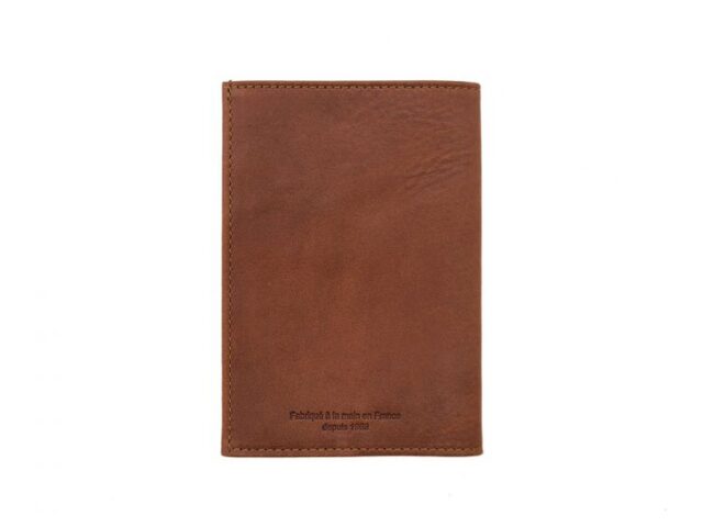 La Guêpe - Petite Maroquinerie - Porte passeport en cuir fauve - B41