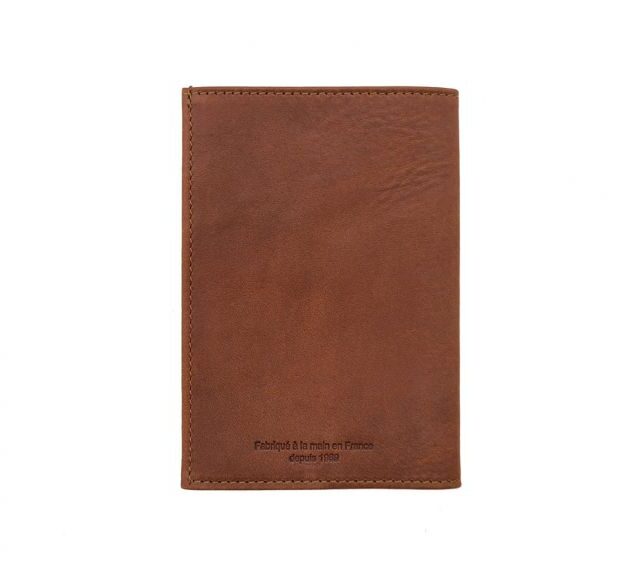 La Guêpe - Petite Maroquinerie - Porte passeport en cuir fauve - B41