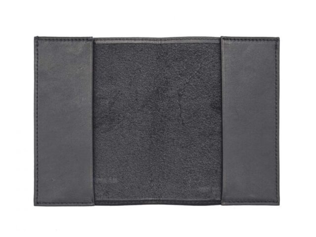 La Guêpe - Petite Maroquinerie - Porte passeport en cuir noir - B41