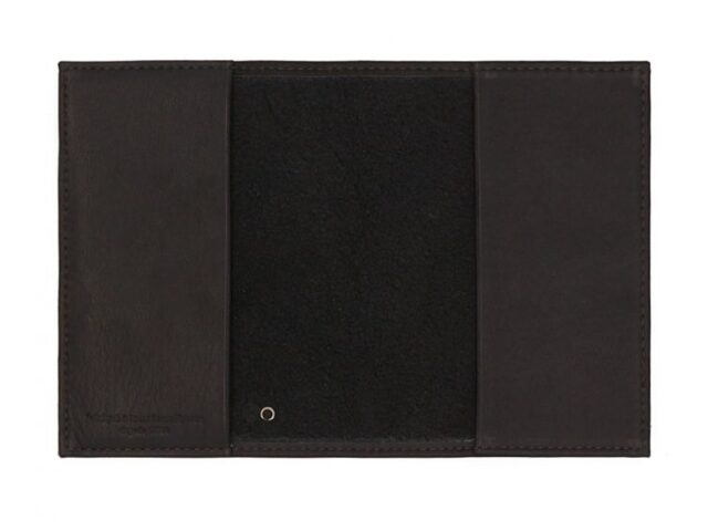 La Guêpe - Petite Maroquinerie - Porte passeport en cuir noir - B41