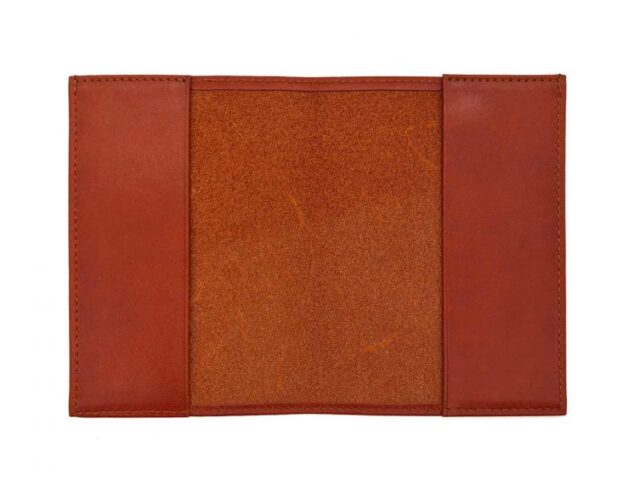 La Guêpe - Petite Maroquinerie - Porte passeport en cuir orange - B41