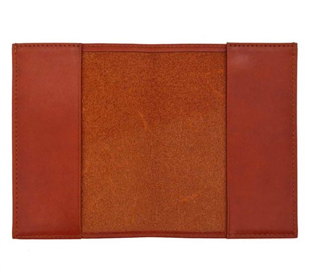 La Guêpe - Petite Maroquinerie - Porte passeport en cuir orange - B41