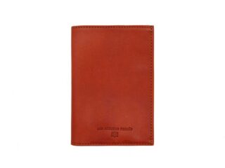 La Guêpe - Porte passeport en cuir orange  B41