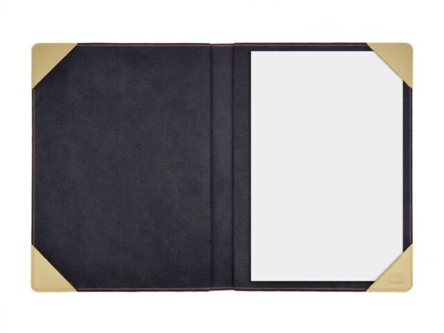 Lavoisier Maroquinier - Porte signature A4 en cuir beige - PS500