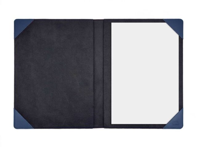 Lavoisier Maroquinier - Porte signature A4 en cuir bleu - PS500