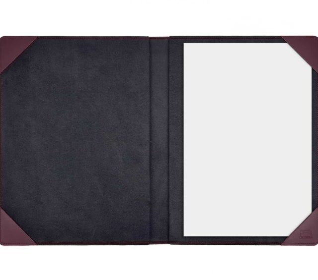 Lavoisier Maroquinier - Porte signature A4 en cuir bordeaux - PS500