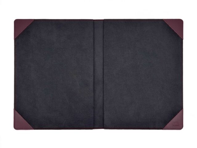 Lavoisier Maroquinier - Porte signature A4 en cuir bordeaux - PS500