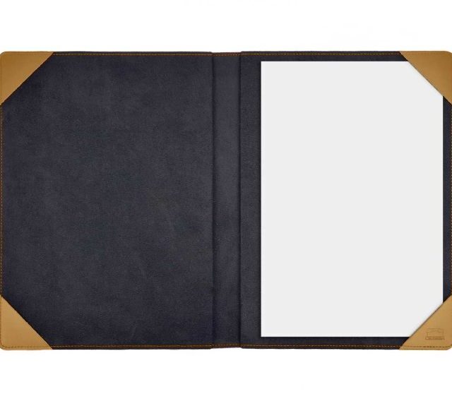 Lavoisier Maroquinier - Porte signature A4 en cuir gold - PS500