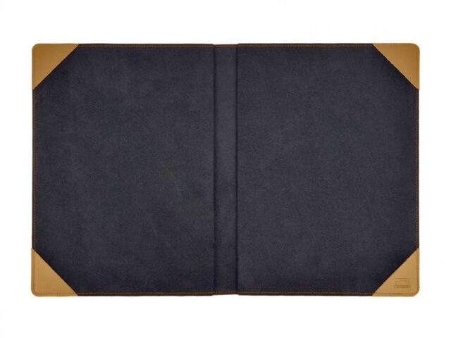 Lavoisier Maroquinier - Porte signature A4 en cuir gold - PS500