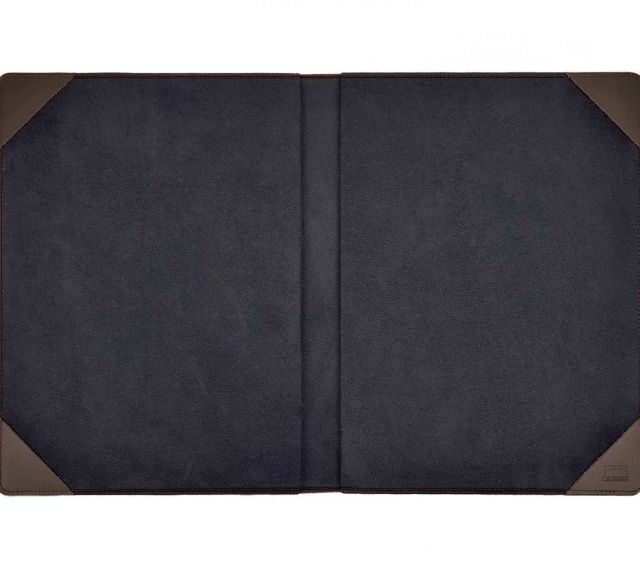 Lavoisier Maroquinier - Porte signature A4 en cuir marron foncé - PS500