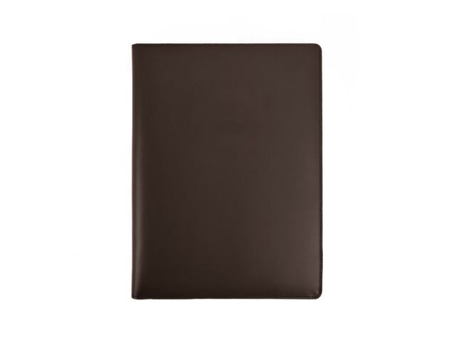 LAVOISIER Maroquinier - Porte signature A4 en cuir marron foncé – PS500