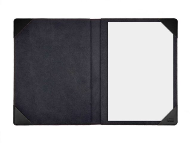 Lavoisier Maroquinier - Porte signature A4 en cuir noir - PS500