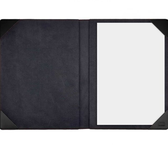 Lavoisier Maroquinier - Porte signature A4 en cuir noir - PS500