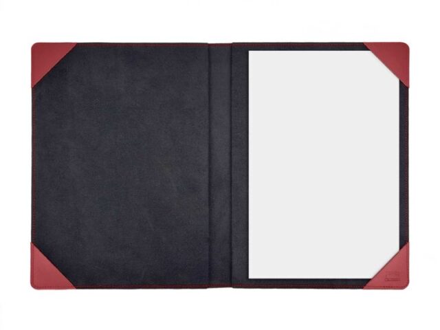 Lavoisier Maroquinier - Porte signature A4 en cuir rouge - PS500