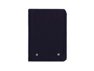 La Guêpe - Portefeuille 2 volets anti-rfid en cuir marine – 958 X