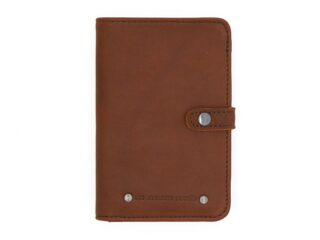 La Guêpe - Portefeuille 2 volets en cuir cognac  901