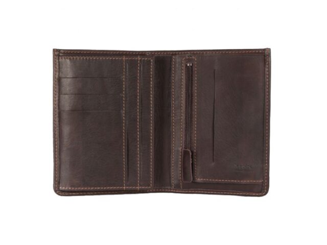 La Guêpe - Petite Maroquinerie - Portefeuille en cuir marron - 183