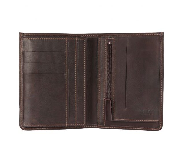La Guêpe - Petite Maroquinerie - Portefeuille en cuir marron - 183