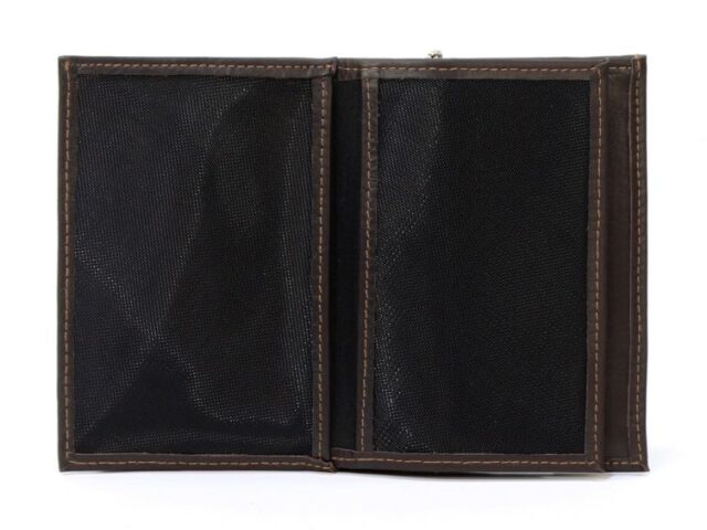 La Guêpe - Petite Maroquinerie - Portefeuille chaînette en cuir marron - 336