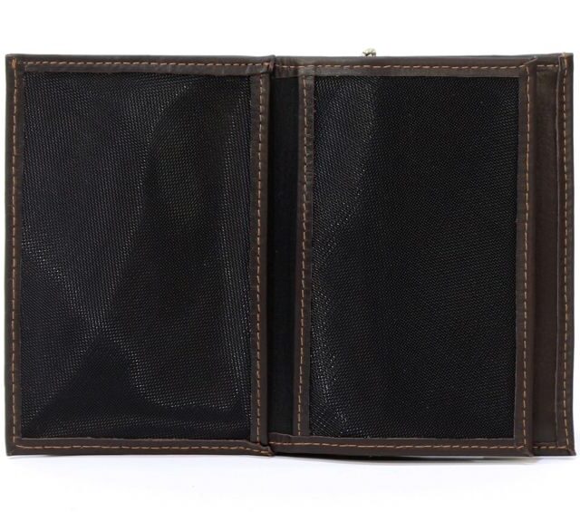 La Guêpe - Petite Maroquinerie - Portefeuille chaînette en cuir marron - 336