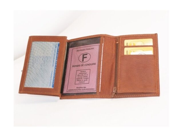 La Guêpe - Petite Maroquinerie - Portefeuille en cuir gold